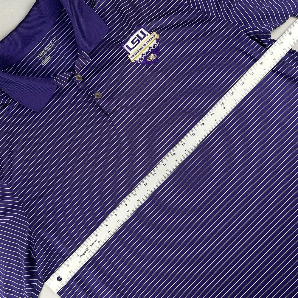 Nike‎ Golf Tour Performance Polo Mens XL Purple Dri Fit Performance Logo Golf